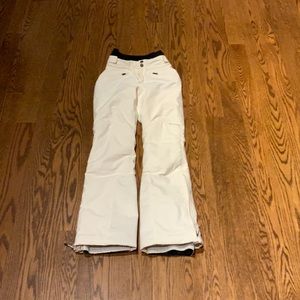 SPYDER WHITE  INSULATED ECHO SKI PANTS, WORN 1X!